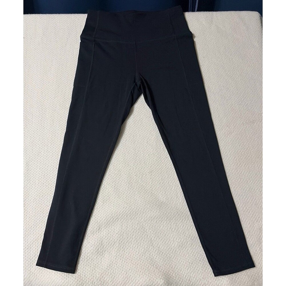 Skechers Los Angeles Black High Waisted Leggings with Side Pockets - Size Small